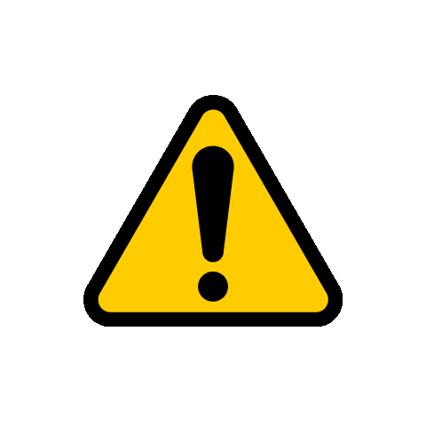 Expanding caution symbol